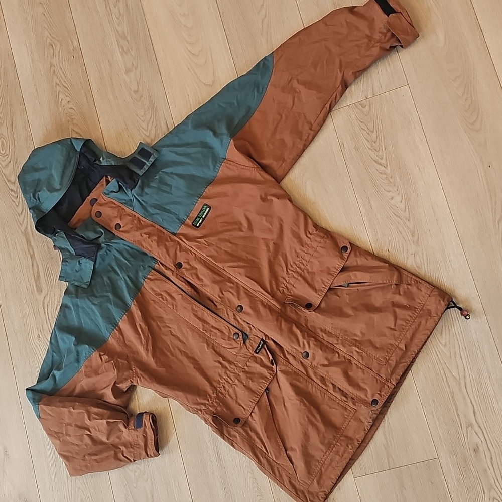 Vintage LoMer‎ Lightweight Hooded Outdoor Water Resistant Jacket Scantex Coating
